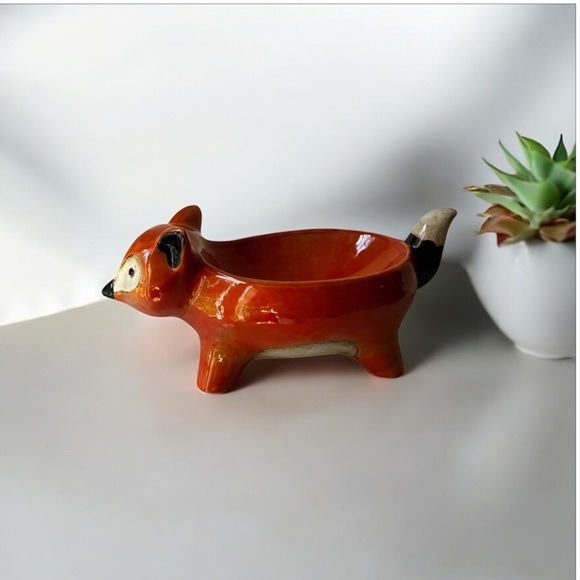 Pier 1 Other - Orange Fox Ceramic Bowl by Pier 1